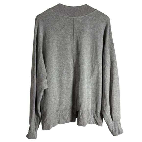 Athleta Apollo Gray Modal Mock Neck Long Sleeve Pullover Sweatshirt Size XL - Picture 6 of 10